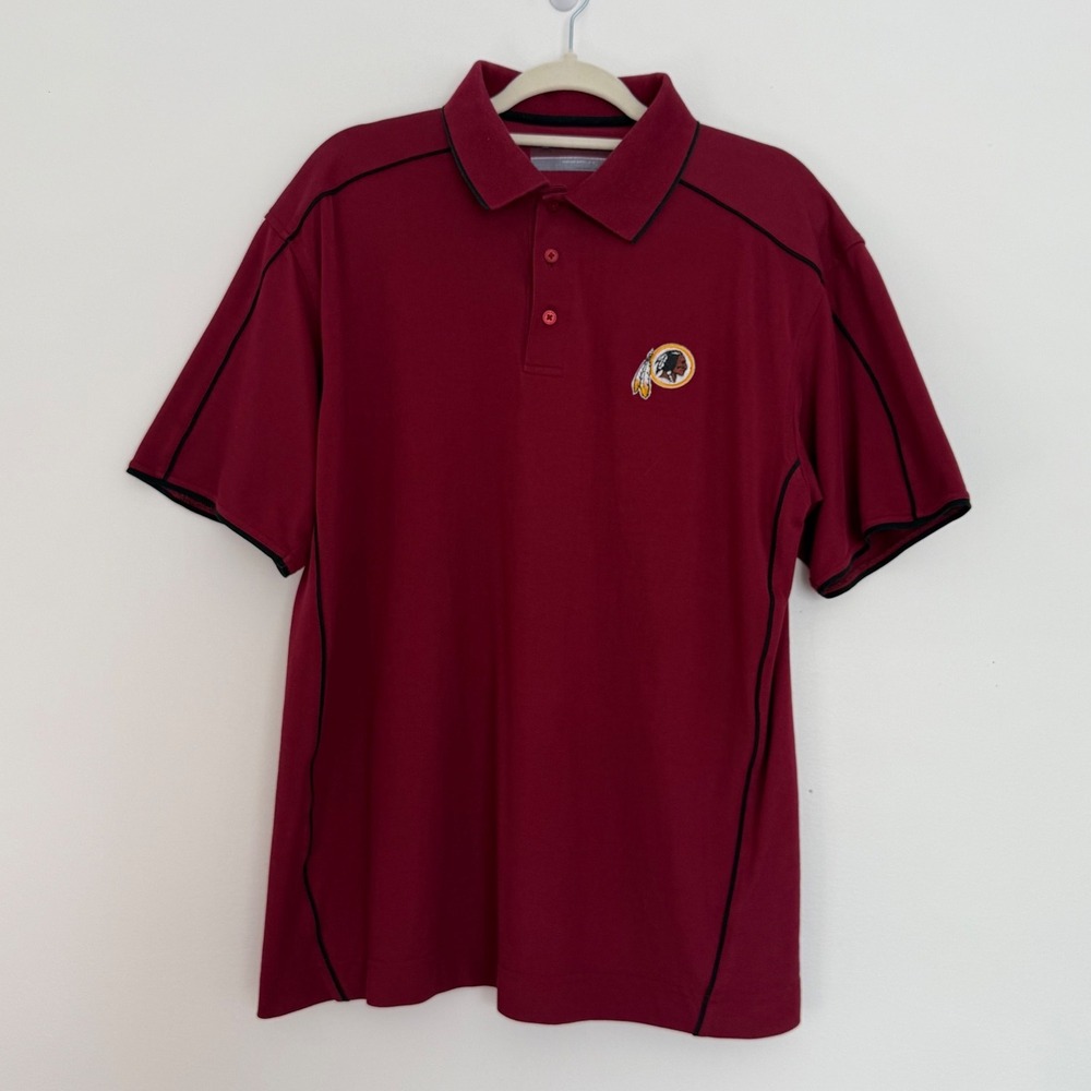 Washington Redskins‎ Polo Burgundy Shirt Large Short Sleeve Retro